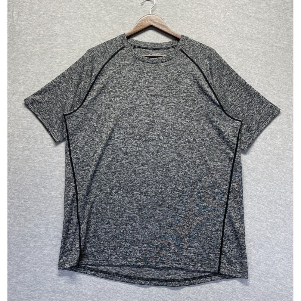 Liberty Pro T Shirt Mens Large Heather Gray Stretch Raglan Sleeve Athletic Gym